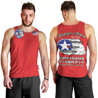 Tuskegee Airmen WWII Heroes Men Tank Top The Great American Aviators Red Art - Wonder Print Shop