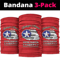 Tuskegee Airmen WWII Heroes Neck Gaiter The Great American Aviators Red Art - Wonder Print Shop