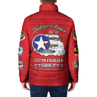 Tuskegee Airmen WWII Heroes Padded Jacket The Great American Aviators Red Art - Wonder Print Shop