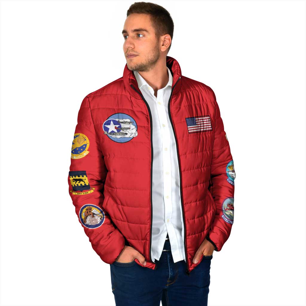 Tuskegee Airmen WWII Heroes Padded Jacket The Great American Aviators Red Art - Wonder Print Shop