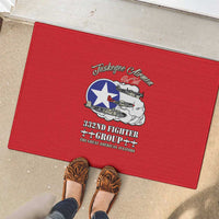 Tuskegee Airmen WWII Heroes Rubber Doormat The Great American Aviators Red Art - Wonder Print Shop