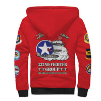 Tuskegee Airmen WWII Heroes Sherpa Hoodie The Great American Aviators Red Art - Wonder Print Shop