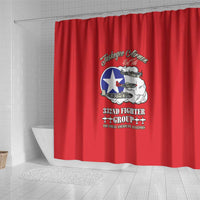 Tuskegee Airmen WWII Heroes Shower Curtain The Great American Aviators Red Art - Wonder Print Shop
