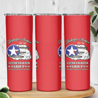 Tuskegee Airmen WWII Heroes Skinny Tumbler The Great American Aviators Red Art - Wonder Print Shop