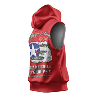 Tuskegee Airmen WWII Heroes Sleeveless Hoodie The Great American Aviators Red Art - Wonder Print Shop