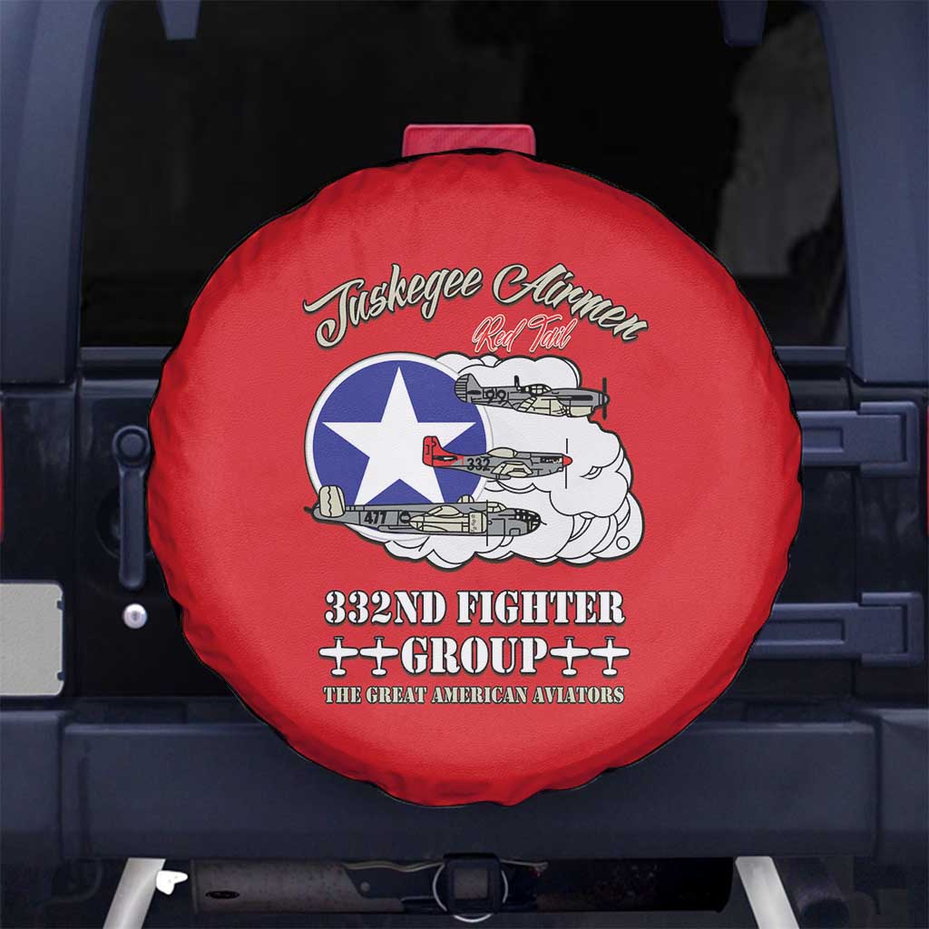Tuskegee Airmen WWII Heroes Spare Tire Cover The Great American Aviators Red Art - Wonder Print Shop