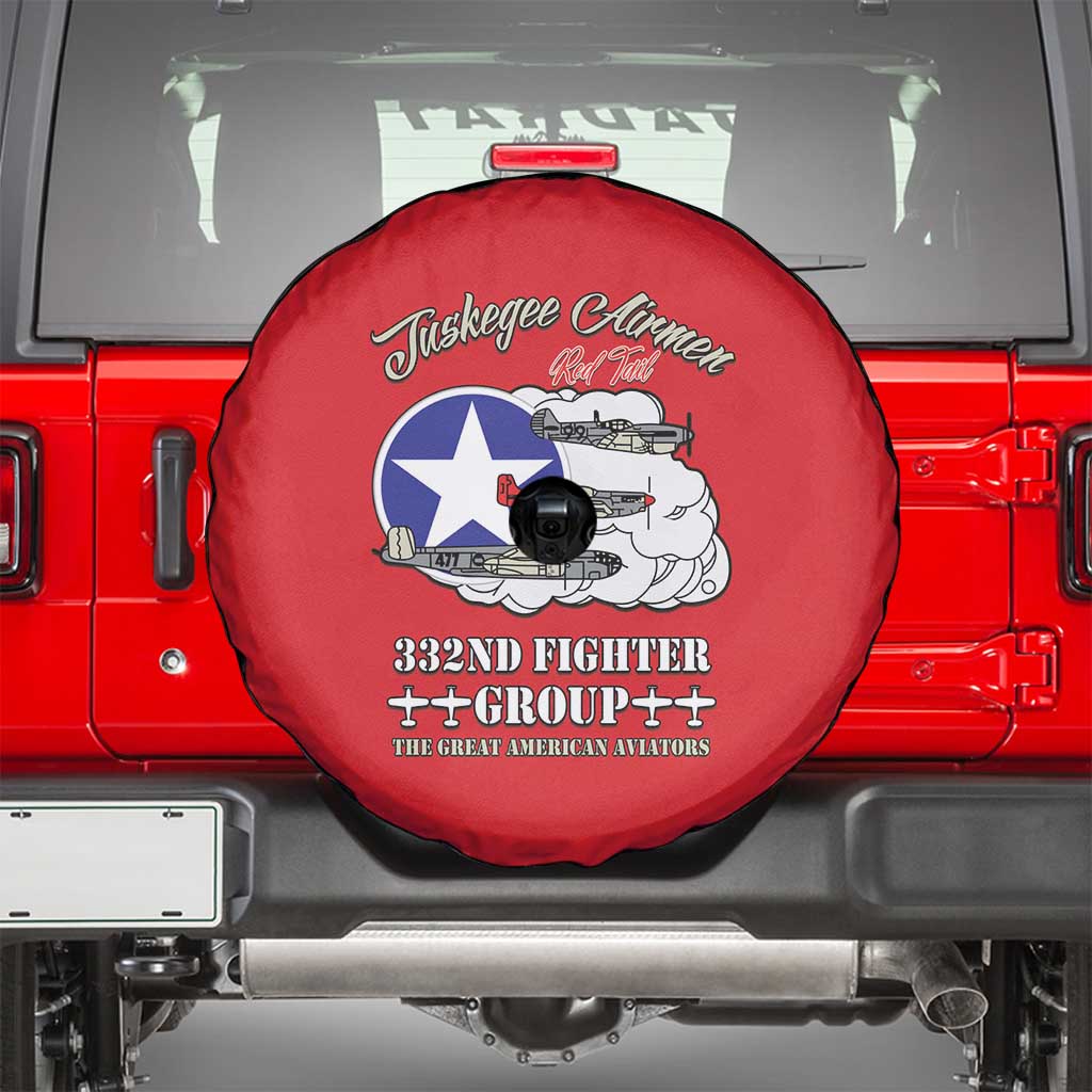 Tuskegee Airmen WWII Heroes Spare Tire Cover The Great American Aviators Red Art - Wonder Print Shop