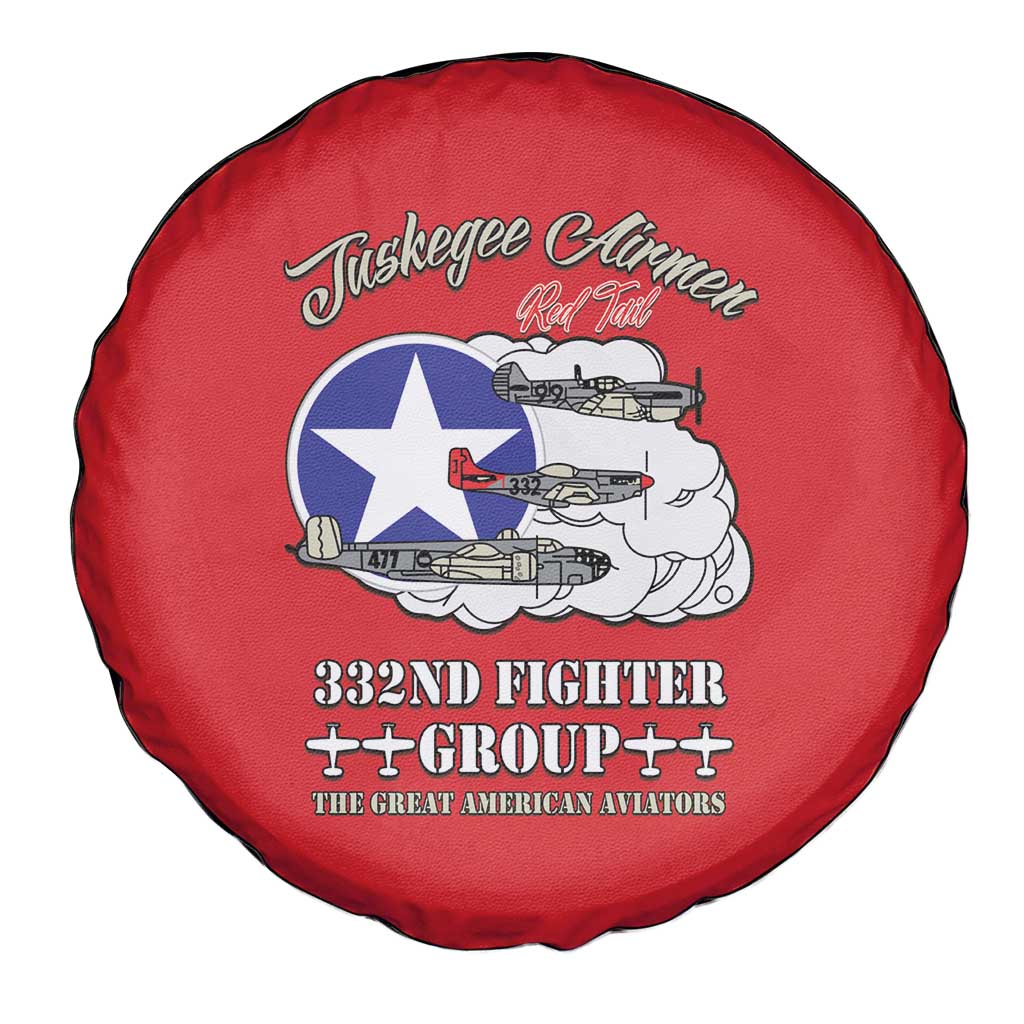 Tuskegee Airmen WWII Heroes Spare Tire Cover The Great American Aviators Red Art - Wonder Print Shop