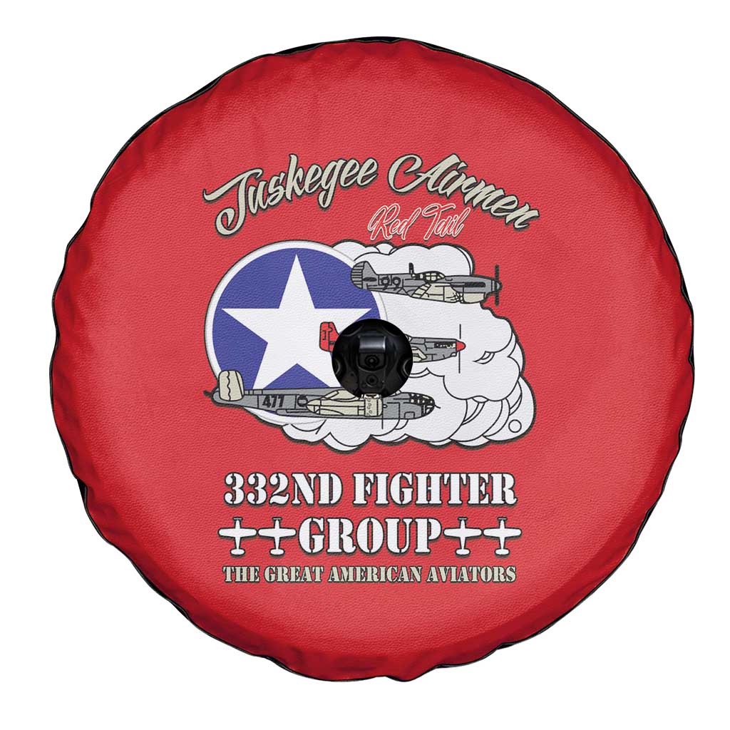 Tuskegee Airmen WWII Heroes Spare Tire Cover The Great American Aviators Red Art - Wonder Print Shop
