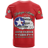 Tuskegee Airmen WWII Heroes T Shirt The Great American Aviators Red Art - Wonder Print Shop