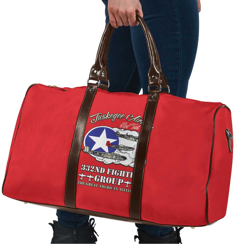 Tuskegee Airmen WWII Heroes Travel Bag The Great American Aviators Red Art - Wonder Print Shop