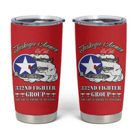 Tuskegee Airmen WWII Heroes Tumbler Cup The Great American Aviators Red Art - Wonder Print Shop