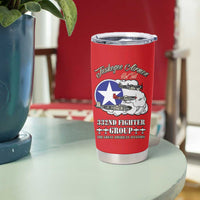 Tuskegee Airmen WWII Heroes Tumbler Cup The Great American Aviators Red Art - Wonder Print Shop