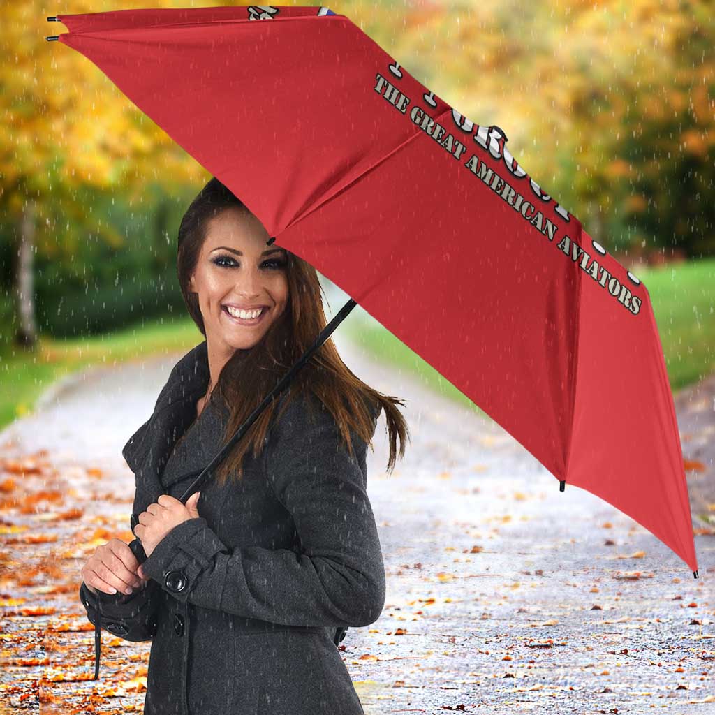 Tuskegee Airmen WWII Heroes Umbrella The Great American Aviators Red Art - Wonder Print Shop