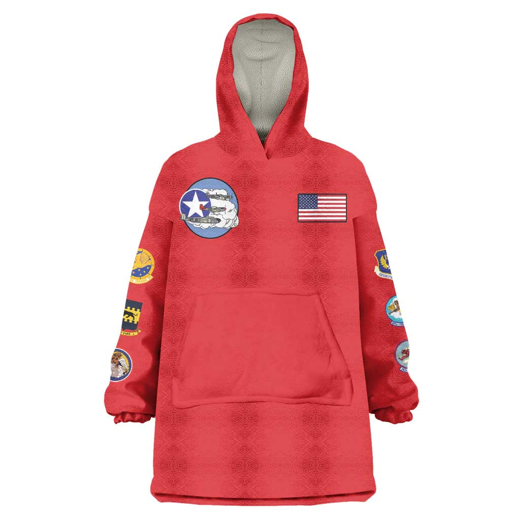 Tuskegee Airmen WWII Heroes Wearable Blanket Hoodie The Great American Aviators Red Art - Wonder Print Shop