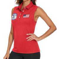 Tuskegee Airmen WWII Heroes Women Sleeveless Polo Shirt The Great American Aviators Red Art - Wonder Print Shop