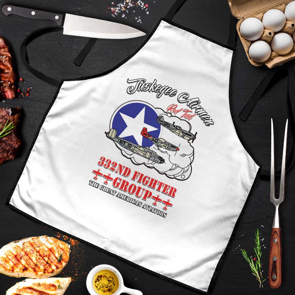 Tuskegee Airmen WWII Heroes Apron The Great American Aviators White Art - Wonder Print Shop