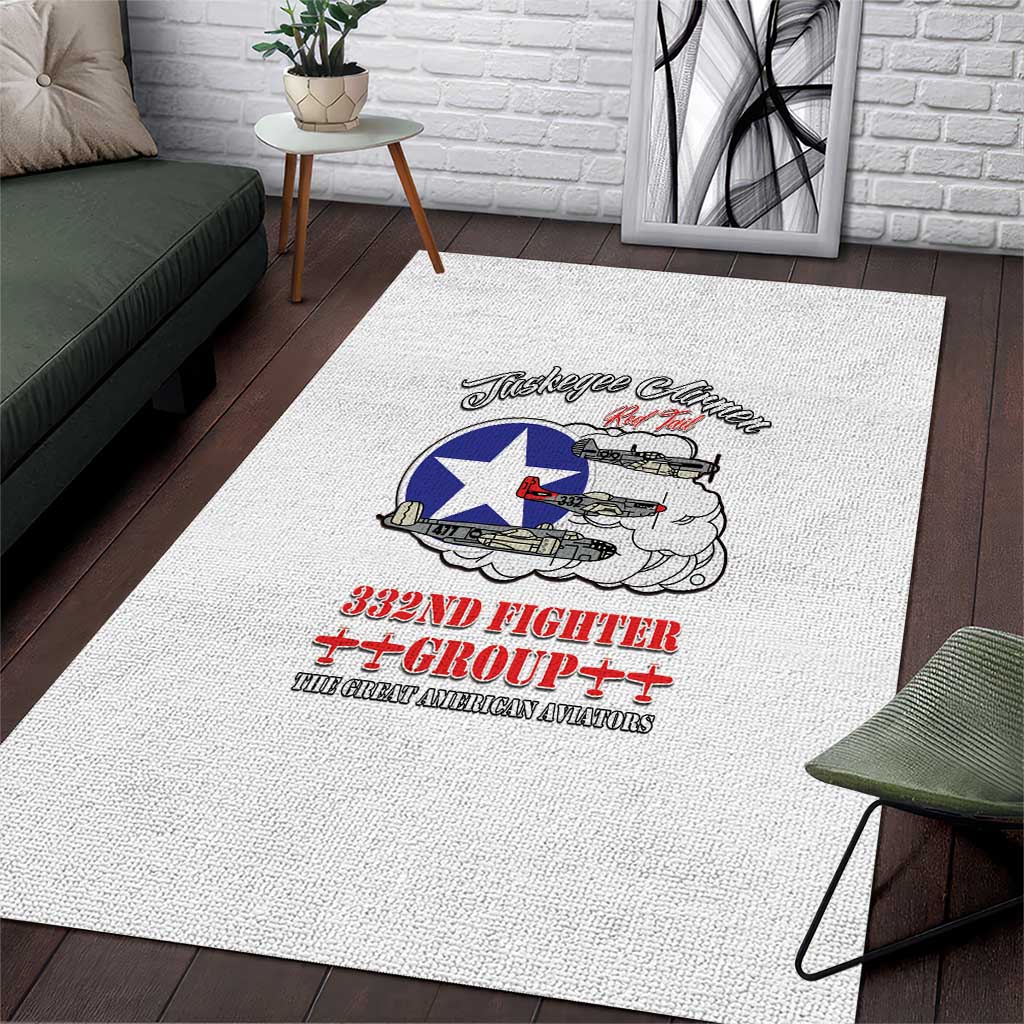 Tuskegee Airmen WWII Heroes Area Rug The Great American Aviators White Art - Wonder Print Shop