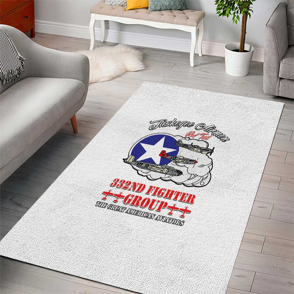 Tuskegee Airmen WWII Heroes Area Rug The Great American Aviators White Art - Wonder Print Shop