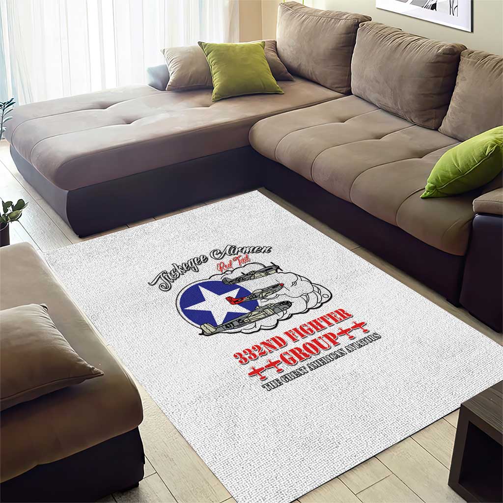 Tuskegee Airmen WWII Heroes Area Rug The Great American Aviators White Art - Wonder Print Shop