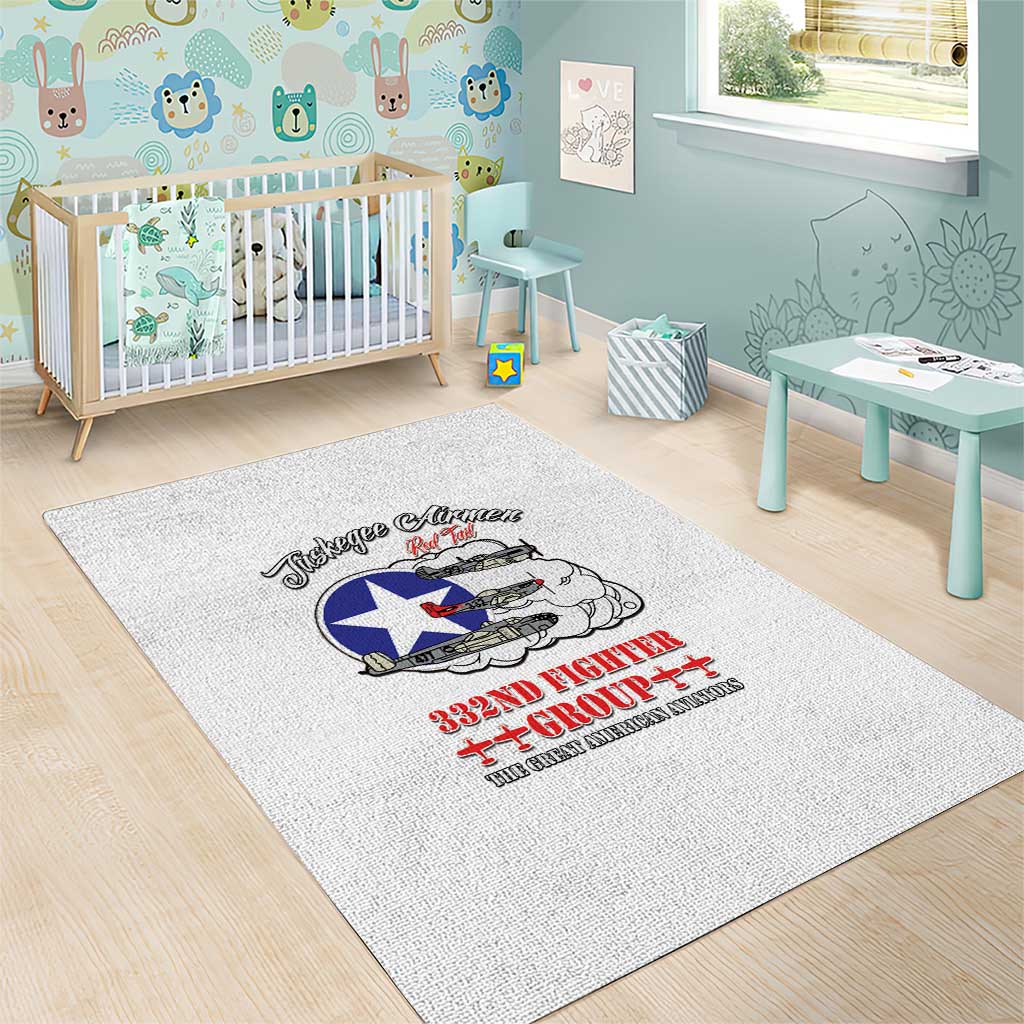 Tuskegee Airmen WWII Heroes Area Rug The Great American Aviators White Art - Wonder Print Shop