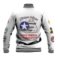 Tuskegee Airmen WWII Heroes Baseball Jacket The Great American Aviators White Art - Wonder Print Shop