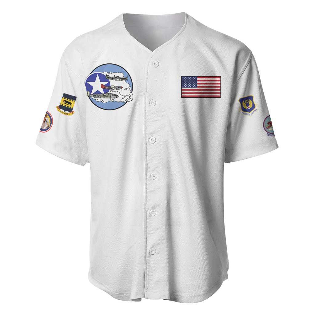 Tuskegee Airmen WWII Heroes Baseball Jersey The Great American Aviators White Art - Wonder Print Shop