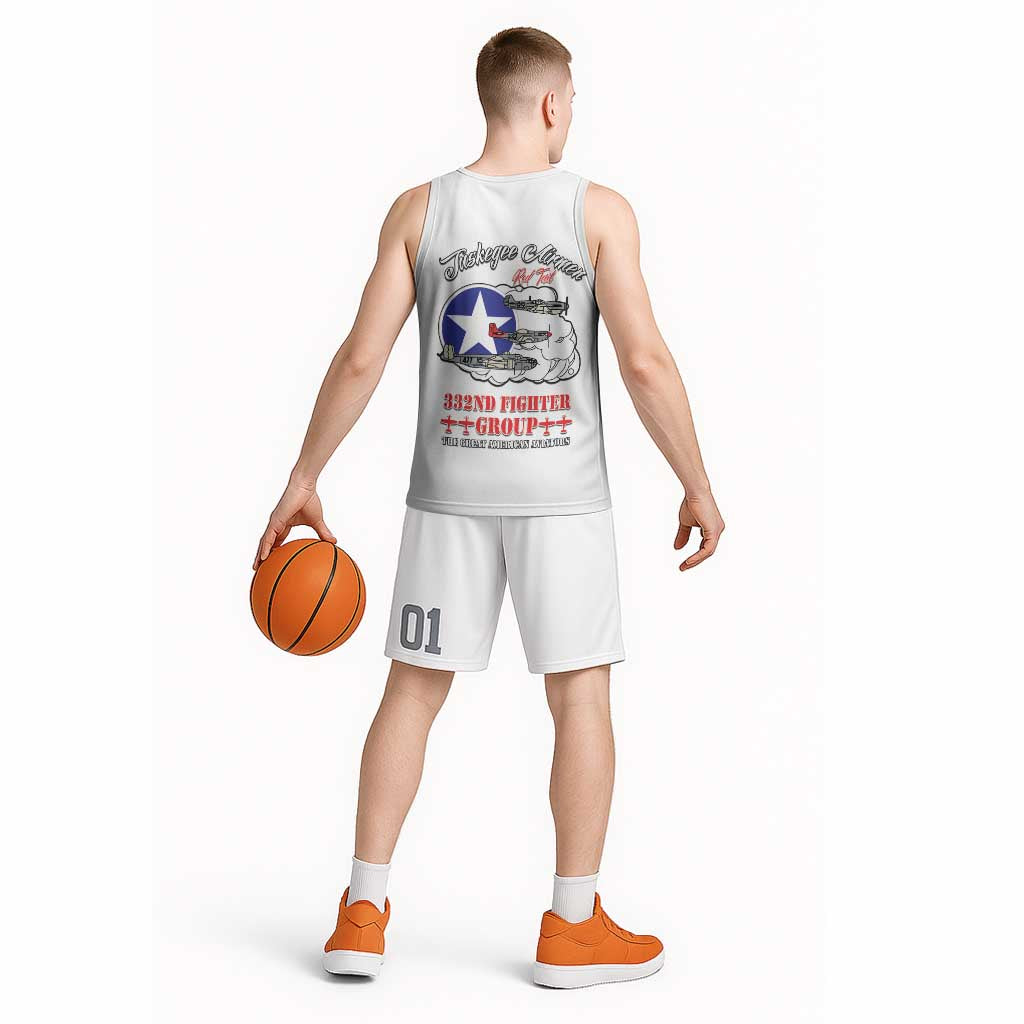 Tuskegee Airmen WWII Heroes Basketball Jersey The Great American Aviators White Art - Wonder Print Shop