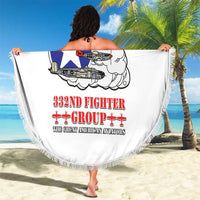 Tuskegee Airmen WWII Heroes Beach Blanket The Great American Aviators White Art - Wonder Print Shop