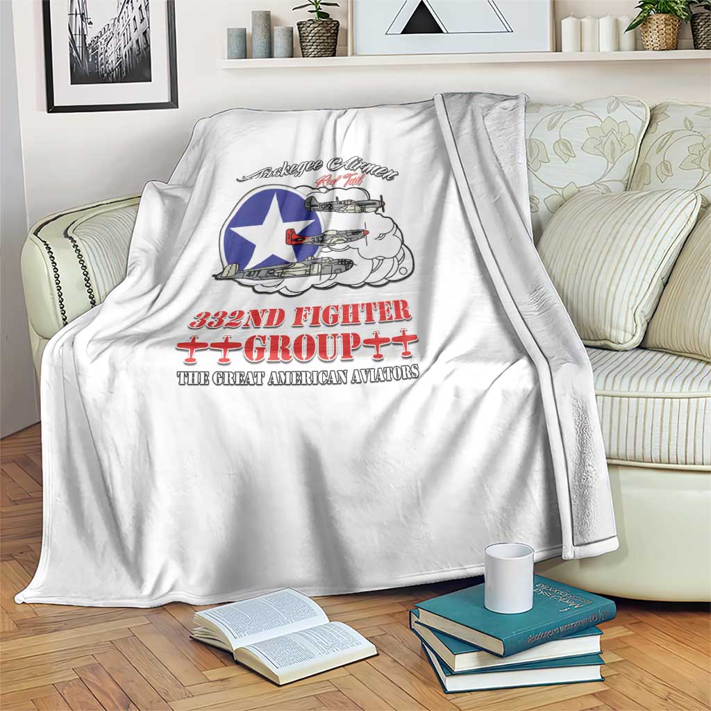 Tuskegee Airmen WWII Heroes Blanket The Great American Aviators White Art - Wonder Print Shop