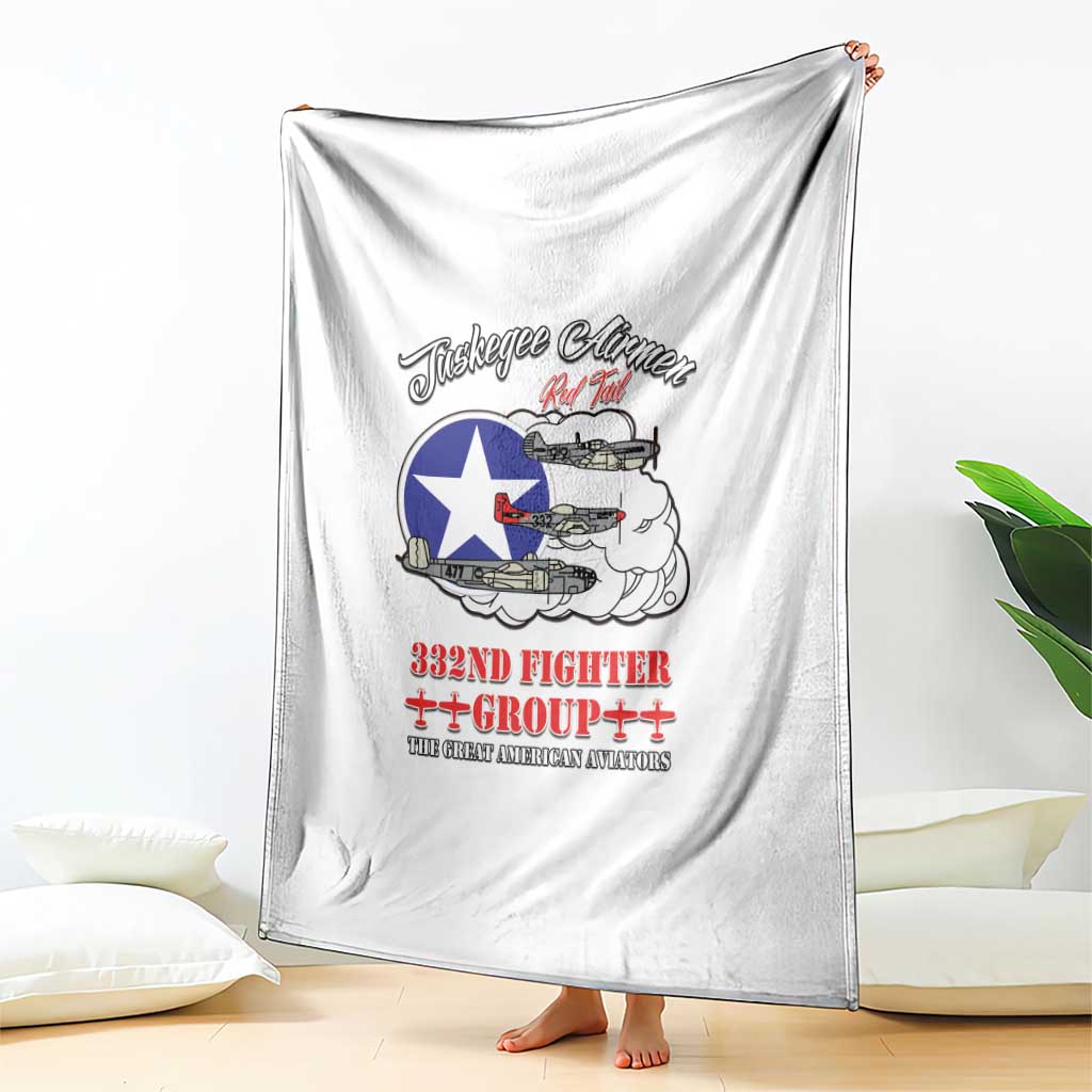 Tuskegee Airmen WWII Heroes Blanket The Great American Aviators White Art - Wonder Print Shop
