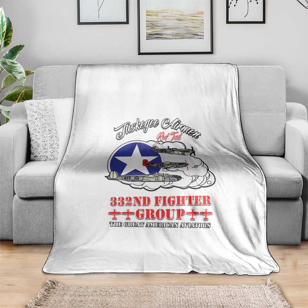 Tuskegee Airmen WWII Heroes Blanket The Great American Aviators White Art - Wonder Print Shop