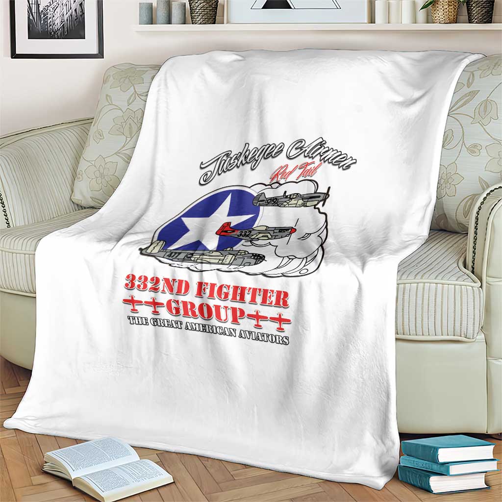 Tuskegee Airmen WWII Heroes Blanket The Great American Aviators White Art - Wonder Print Shop