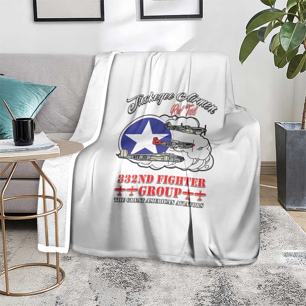 Tuskegee Airmen WWII Heroes Blanket The Great American Aviators White Art - Wonder Print Shop