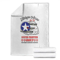 Tuskegee Airmen WWII Heroes Blanket The Great American Aviators White Art - Wonder Print Shop