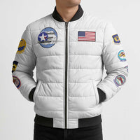 Tuskegee Airmen WWII Heroes Bomber Puffer Jacket The Great American Aviators White Art - Wonder Print Shop