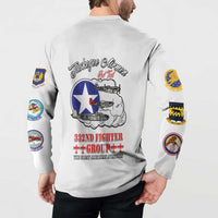 Tuskegee Airmen WWII Heroes Button Sweatshirt The Great American Aviators White Art - Wonder Print Shop