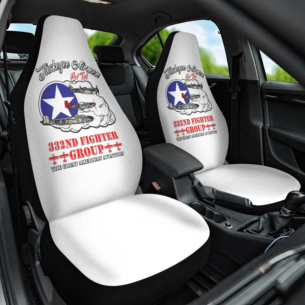 Tuskegee Airmen WWII Heroes Car Seat Cover The Great American Aviators White Art - Wonder Print Shop