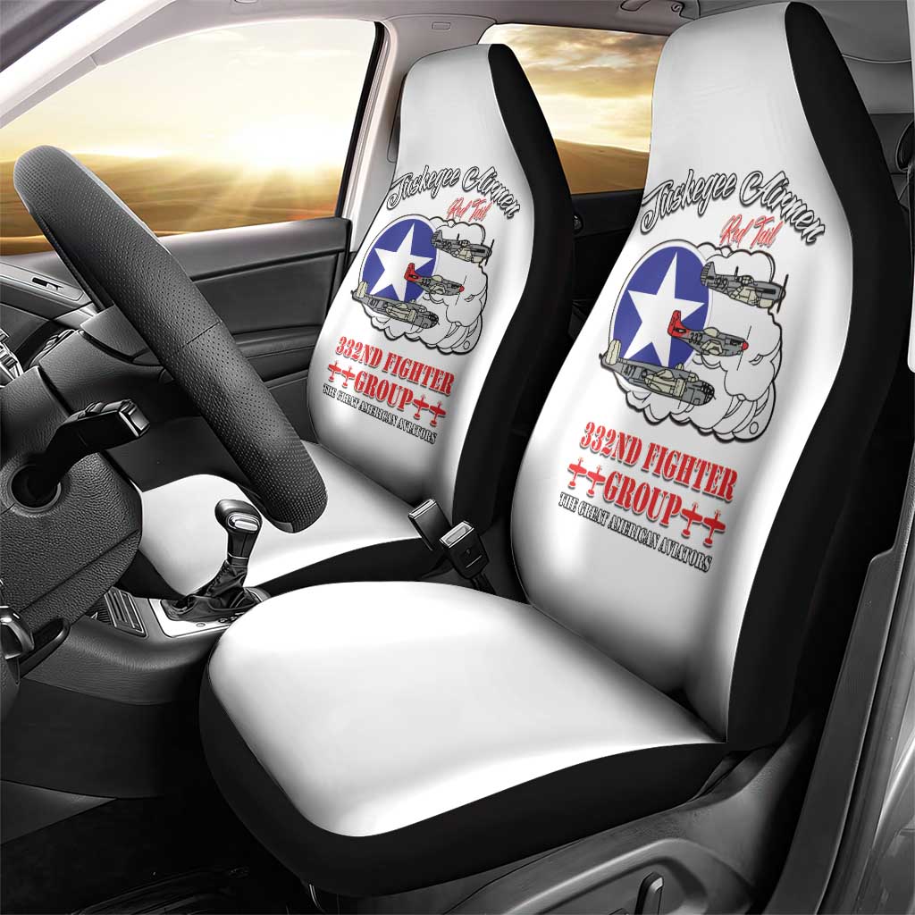Tuskegee Airmen WWII Heroes Car Seat Cover The Great American Aviators White Art - Wonder Print Shop