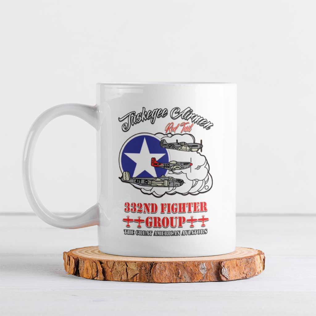 Tuskegee Airmen WWII Heroes Ceramic Mug The Great American Aviators White Art - Wonder Print Shop