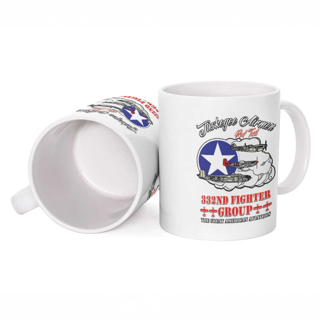 Tuskegee Airmen WWII Heroes Ceramic Mug The Great American Aviators White Art - Wonder Print Shop
