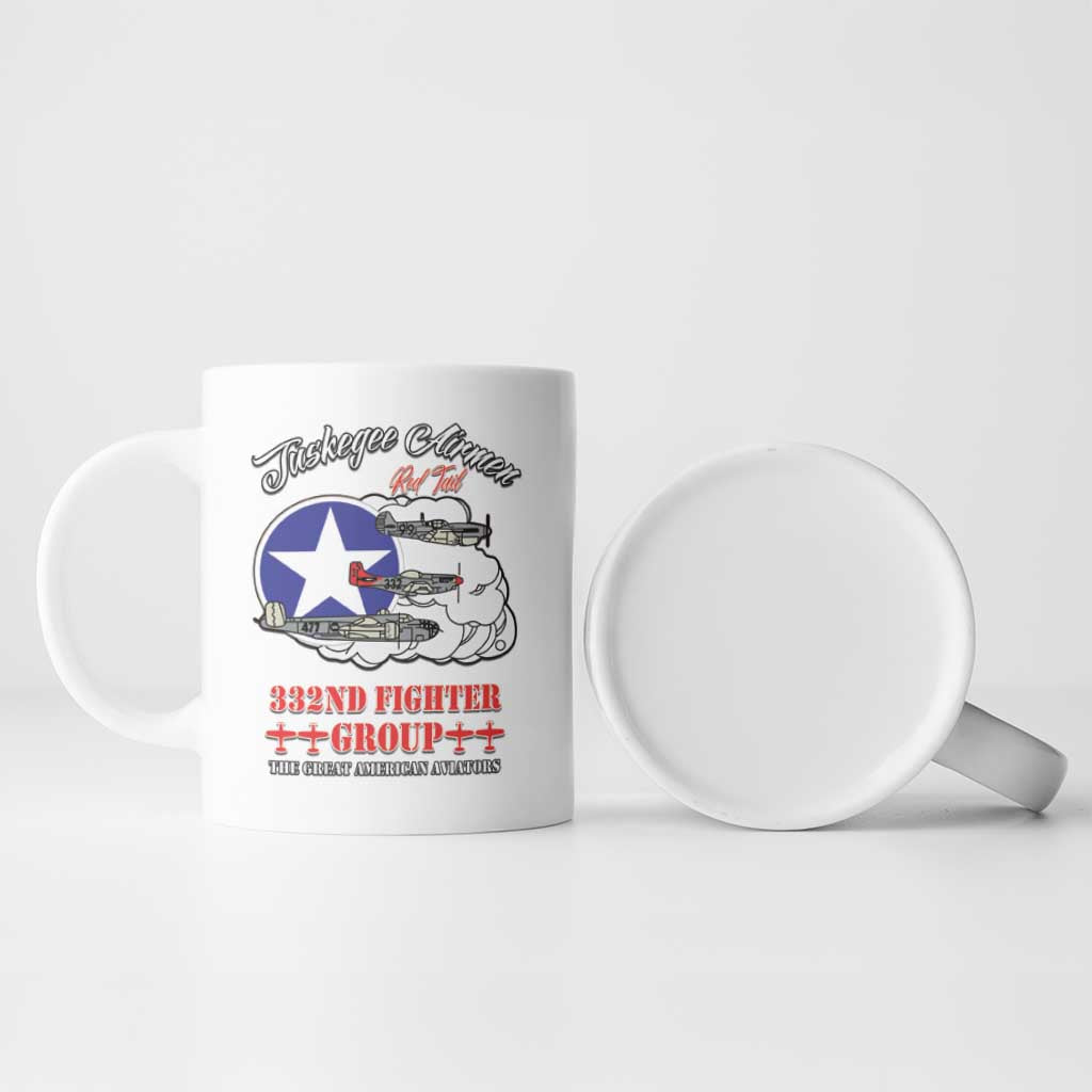 Tuskegee Airmen WWII Heroes Ceramic Mug The Great American Aviators White Art - Wonder Print Shop