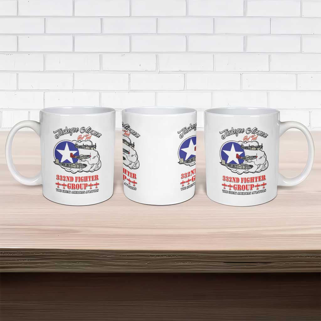 Tuskegee Airmen WWII Heroes Ceramic Mug The Great American Aviators White Art - Wonder Print Shop