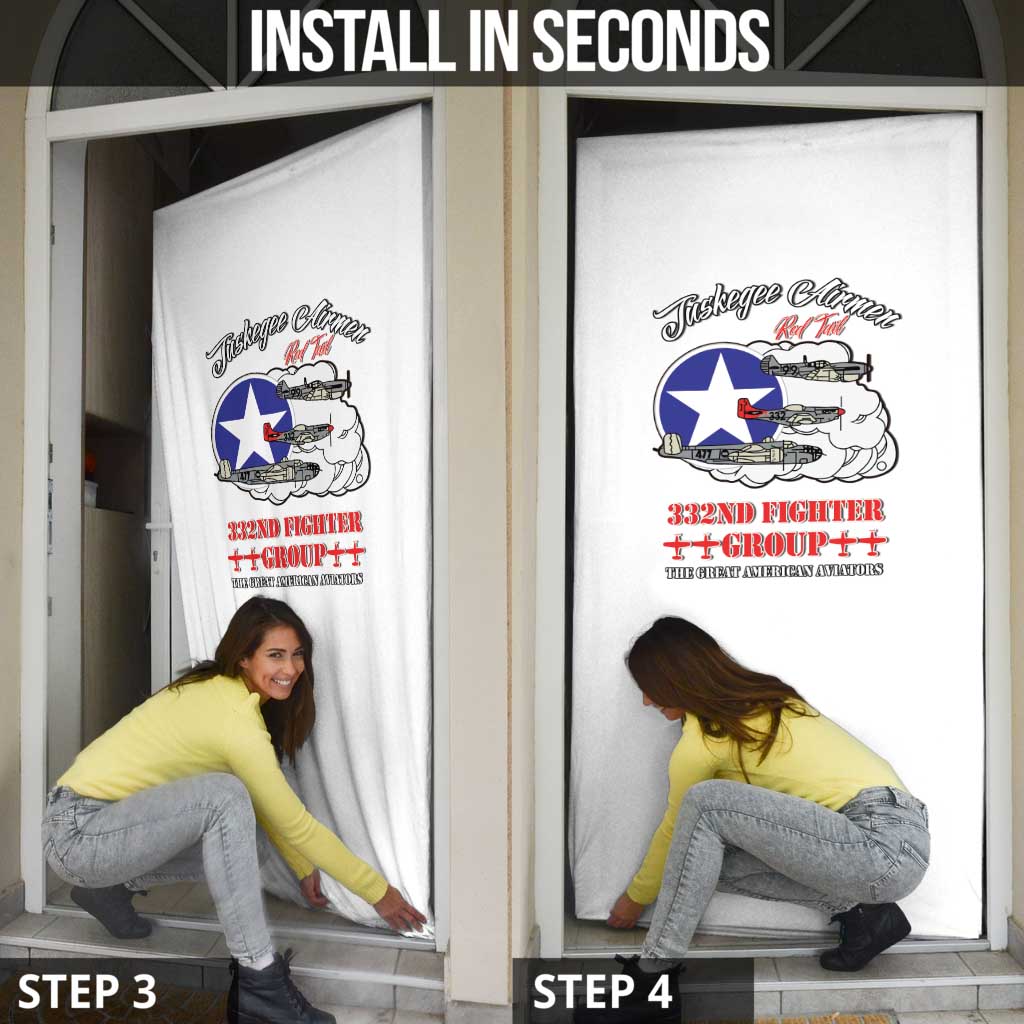 Tuskegee Airmen WWII Heroes Door Cover The Great American Aviators White Art - Wonder Print Shop