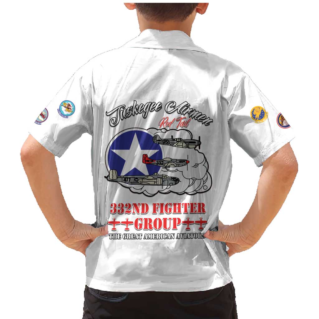 Tuskegee Airmen WWII Heroes Family Matching Mermaid Dress and Hawaiian Shirt The Great American Aviators White Art - Wonder Print Shop