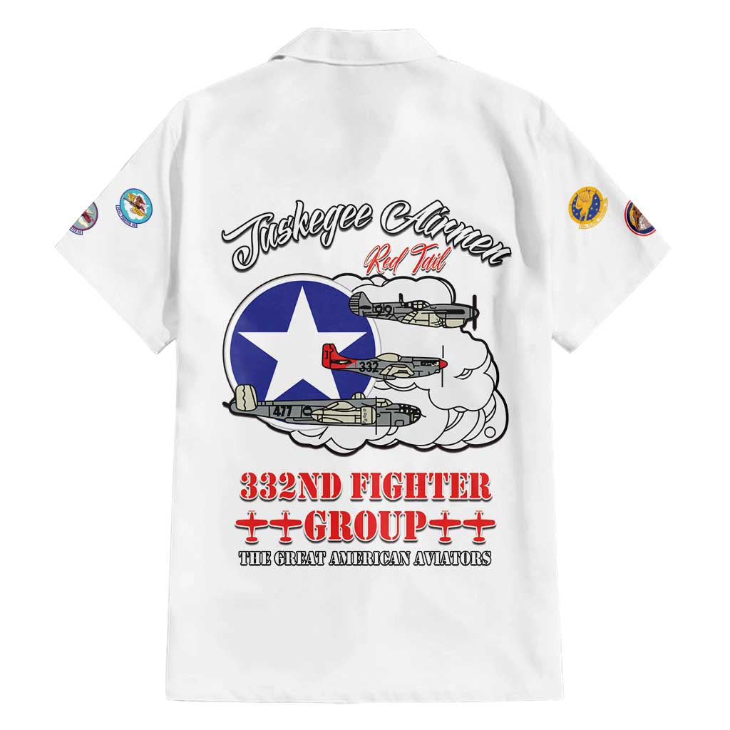 Tuskegee Airmen WWII Heroes Family Matching Off Shoulder Maxi Dress and Hawaiian Shirt The Great American Aviators White Art - Wonder Print Shop