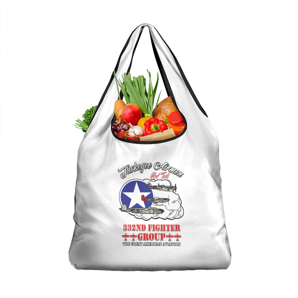 Tuskegee Airmen WWII Heroes Grocery Bag The Great American Aviators White Art - Wonder Print Shop
