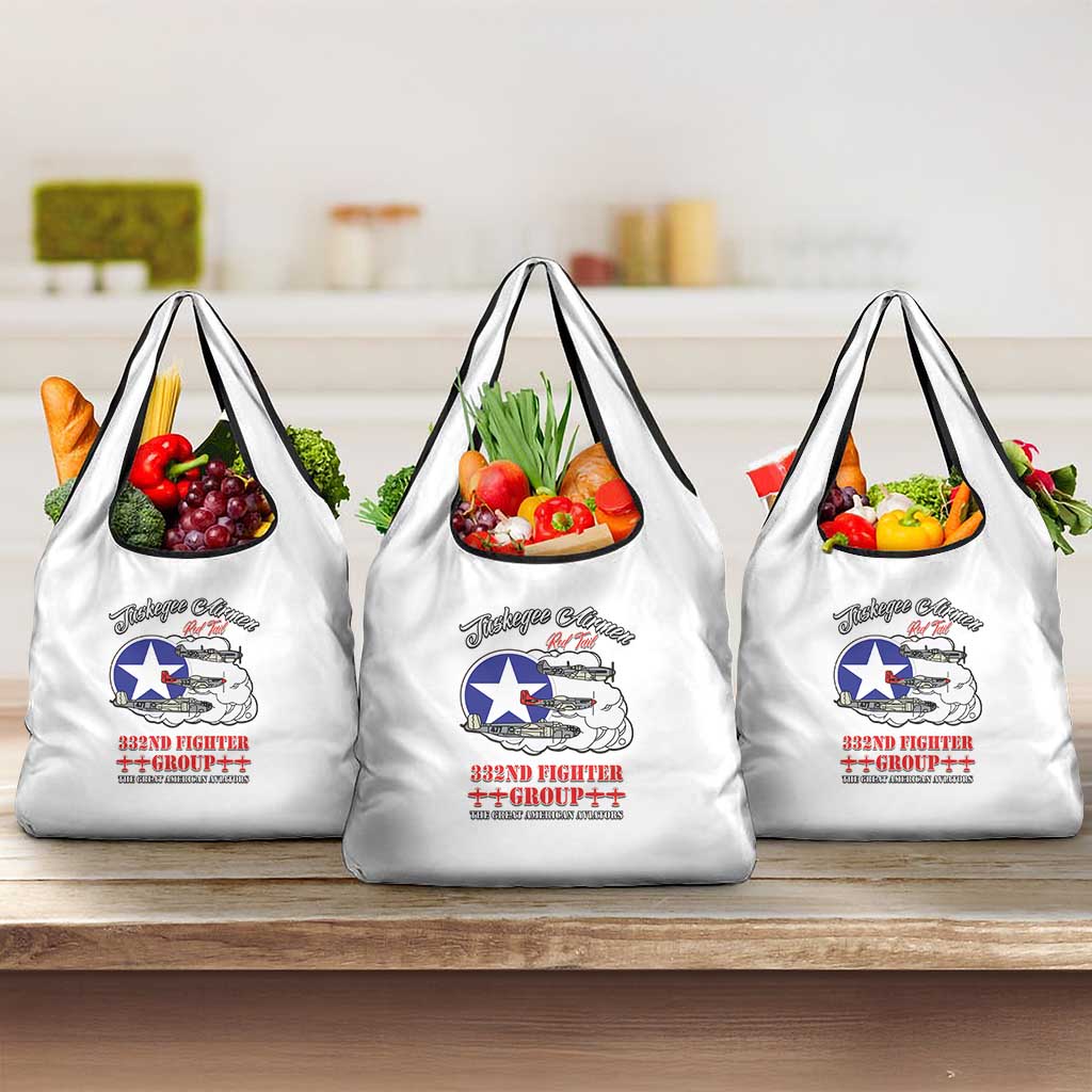 Tuskegee Airmen WWII Heroes Grocery Bag The Great American Aviators White Art - Wonder Print Shop