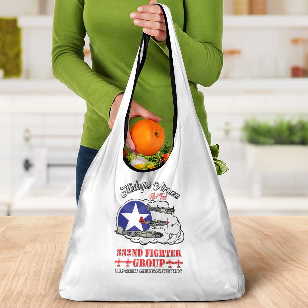 Tuskegee Airmen WWII Heroes Grocery Bag The Great American Aviators White Art - Wonder Print Shop