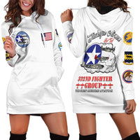 Tuskegee Airmen WWII Heroes Hoodie Dress The Great American Aviators White Art - Wonder Print Shop